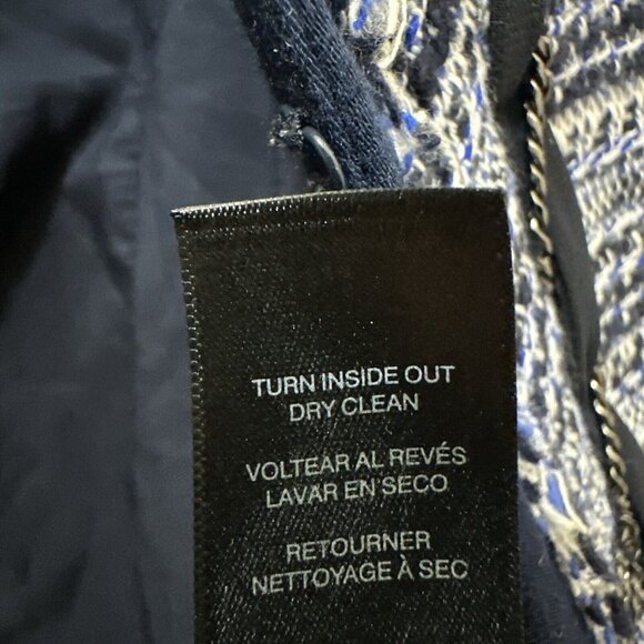 White House Black Market Tweed Boucle Blazer Womens M L Fringe Business Classy - Picture 12 of 15